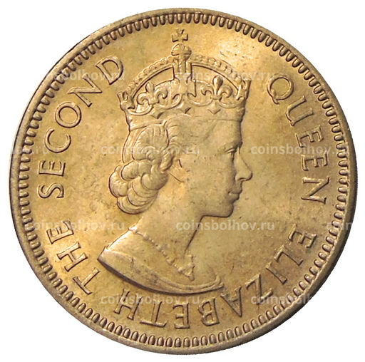 Монета 1/2 цента 1955 года Британские Восточные Карибы