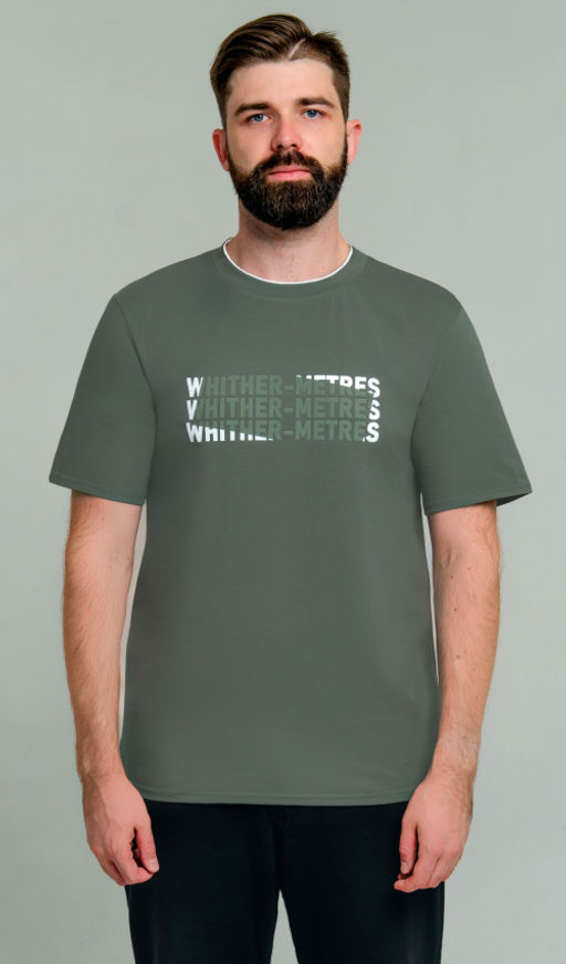 Арт. 67123 Футболка мужская 48-56 (5 шт) Цвет:хаки - Идеал фото 15