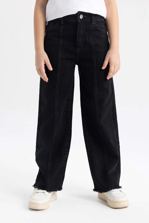 Широкие джинсовые брюки для девочек - Defacto фото 8