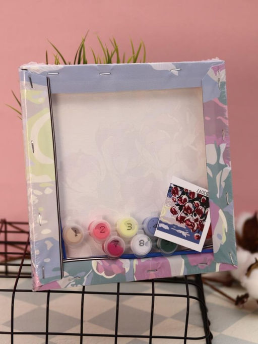 Картина по номерам на подрамнике Draw Me! Pink roses, (20*20 см)