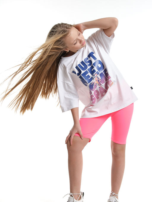 Футболка I JUST NEED 22-9002 белый - Mini maxi фото 3