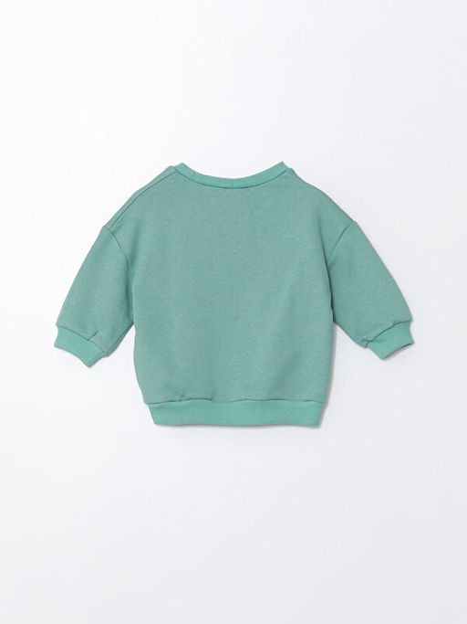 Bisiklet Yaka Uzun Kollu Bask?l? Erkek Bebek Sweatshirt - Waikiki фото 3