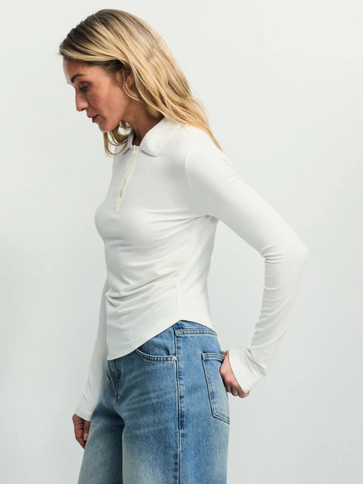 Лонгслив поло из вискозы / Zarina  фото 5