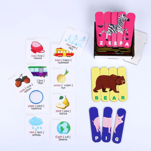 Логические палочки Английские слова - Лесная мастерская фото 3