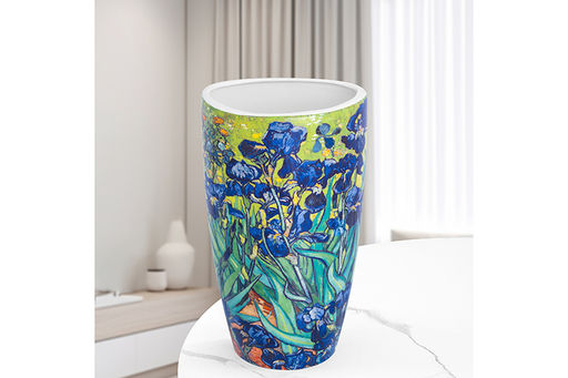 Ваза 1,5 л 12,5*9,5*22 см Ирисы NEW BONE CHINA