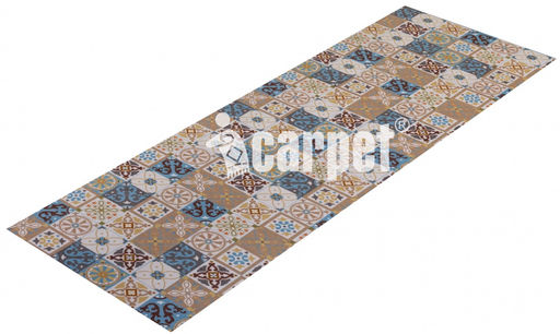 Коврик вырезной icarpet PRINT антискользящий (104) "Плитка Азулежу" 60х200 S