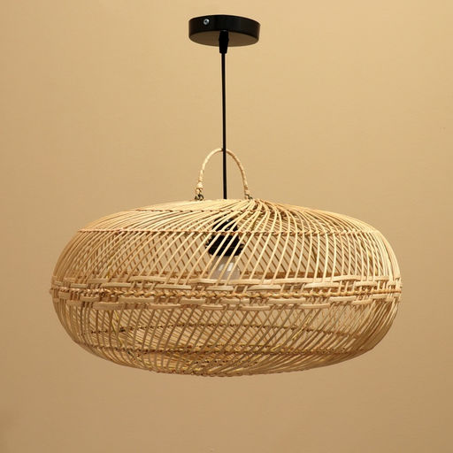 Светильник потолочный из ротанга «Ваю», 1×120 Вт, Е27, 50×50×25 см