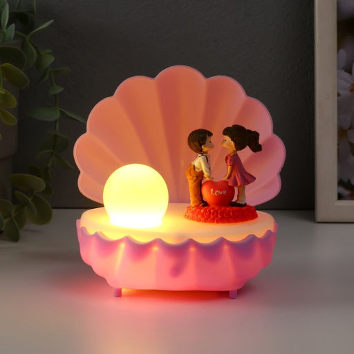 Фигурка светящаяся Парочка в ракушке, 11.5?10?11.5 см, МИКС