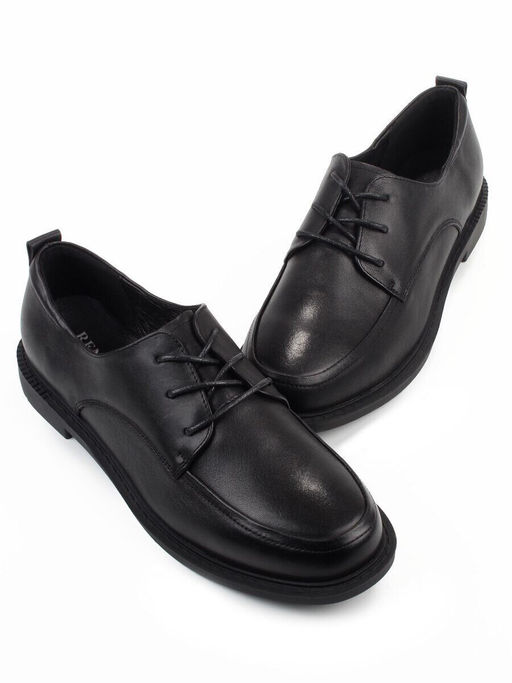 03-DCO83-1 BLACK Полуботинки женские (натуральная кожа)