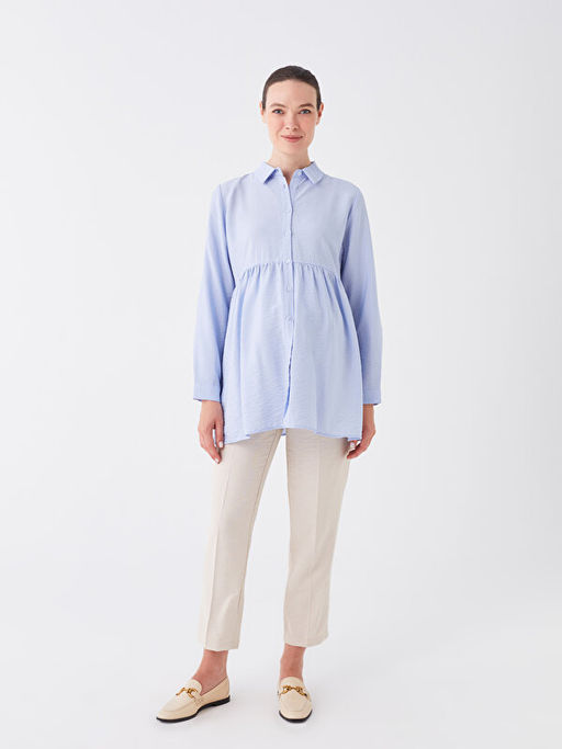 D?z Uzun Kollu Hamile G?mlek Tunik