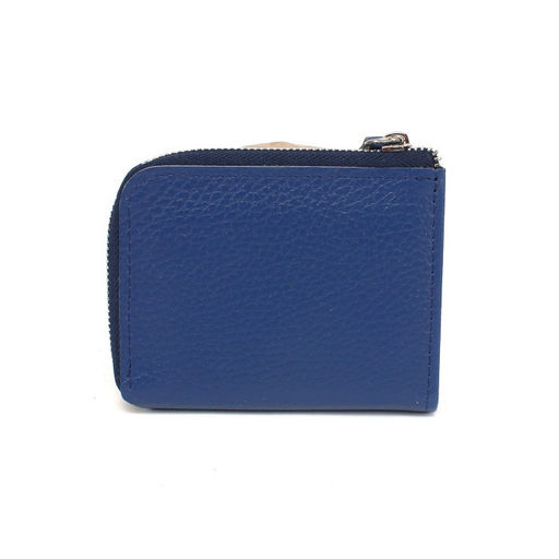 Портмоне женское Croco-ПР-931 натуральная кожа 1 отд, 4 карм, васильковый флотер (105) 265475  фото 2