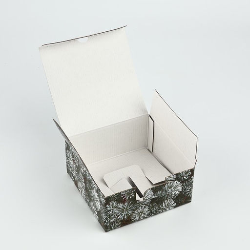 Коробка подарочная новогодняя складная «С Новым годом!», 15×15×7 см