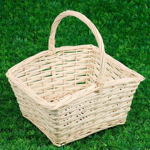 Корзина плетёная для хранения, 27×22×14 см, ручка h=13 см, ива