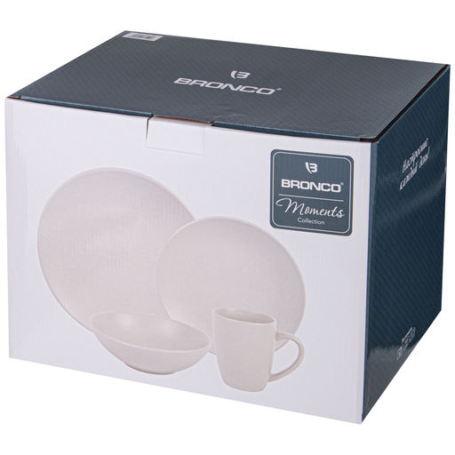 НАБОР ПОСУДЫ ОБЕДЕННОЙ BRONCO MOMENTS НА 4 ПЕР. 16 ПР. КРЕМОВЫЙ  фото 2