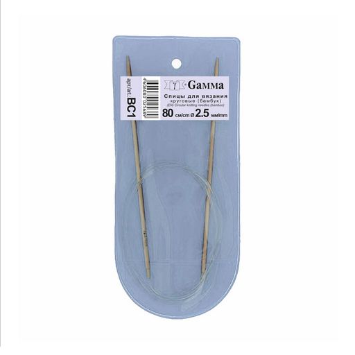 Спицы GAMMA круговые BC1 бамбук d 2.5 мм 80 см 1 шт