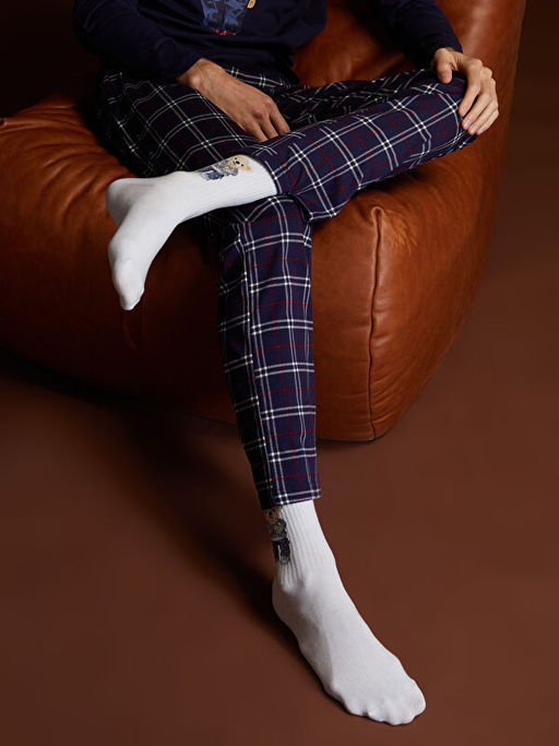 Ay? Teddy Bask?l? Erkek Soket ?orap 5li