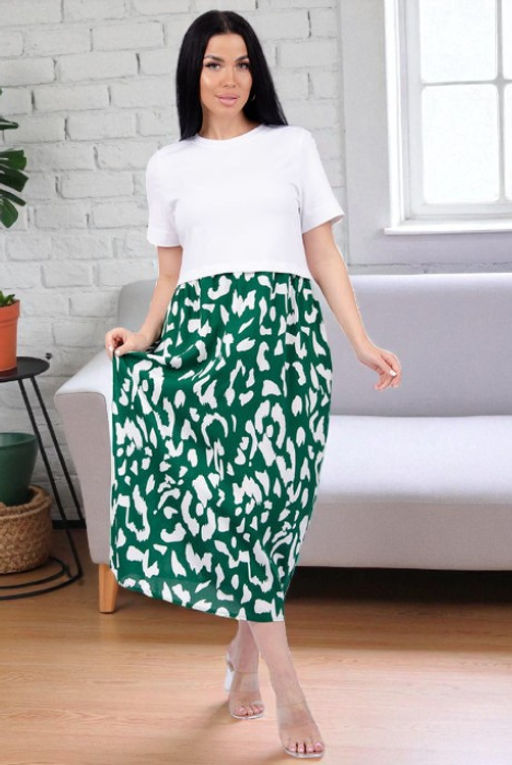 Платье Виттория, вискоза/кулирка До 60 размера - Малина фото 119