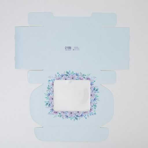 Цена за 5 шт. Коробка для эклеров, кондитерская упаковка, 4 вкладыша, Фиалки, 20?15?5 см