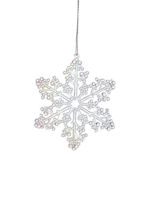 Ёлочная игрушка 6 шт. Зимнее волшебство. Созвездие пластик, снежинка, 12 см  фото 6