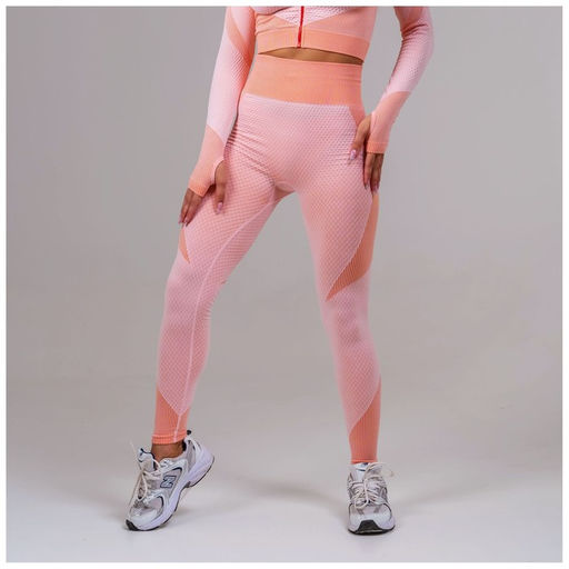 Легинсы женские спортивные ONLYTOP, размер 46 (L), цвет розовый, бежевый