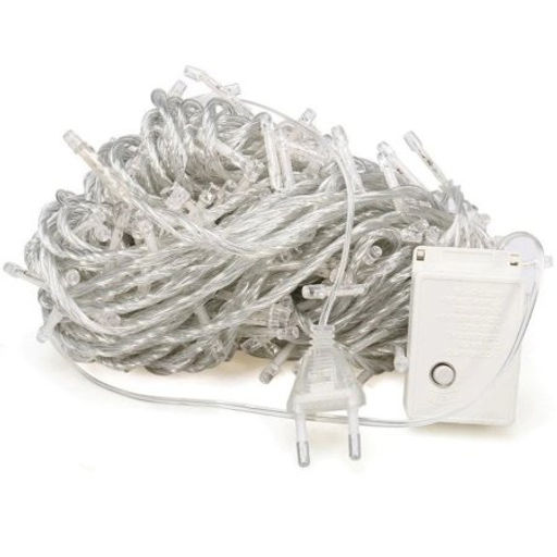 Гирлянда светодиодная Шнур 10 м, 100 LED 8 режимов теплый белый / L111 /уп 100/коробка - Галеонтрейд фото 2