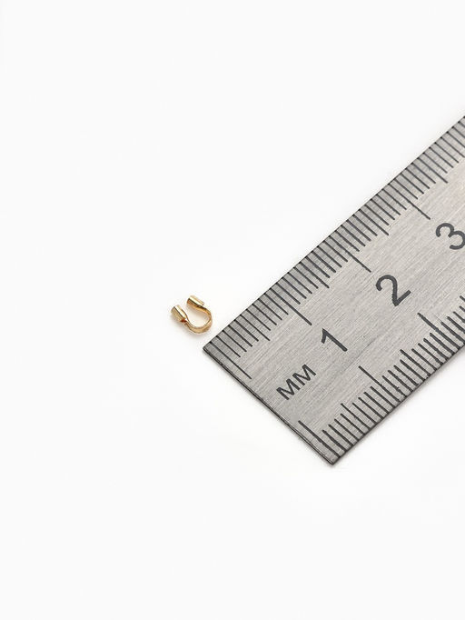 Цена за 3 шт. Протектор для защиты тросика 5?4 мм (набор 50 шт.), цвет золото