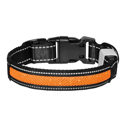 ВИА Светодиодный ошейник "Мэнни", оранжевый, размер S, 2,5x40см 88кит09