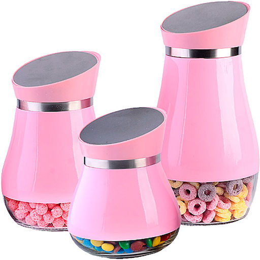 31031 Набор для сыпучих продуктов 3пр стекло/нерж/ст MB (х4)