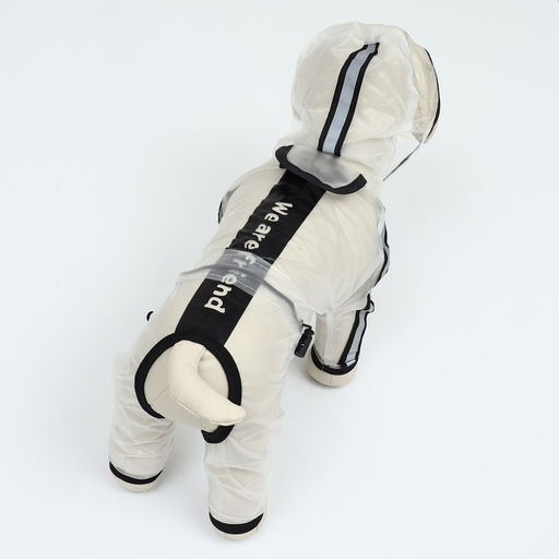 Дождевик-комбинезон для собак, р-р 2ХL (ДС 42, ОГ 55, ОШ 46,5 см, вес 15-20 кг), прозрачный - Simaland фото 4