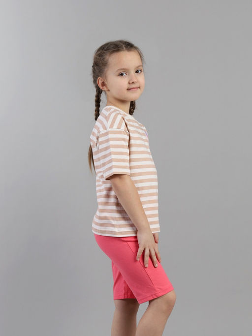 CRB wear / CSKG 90286-31-432 Комплект для девочки (футболка, шорты),бежевый/Ex.Cherubino  фото 2
