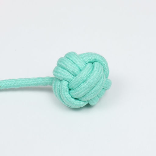 Игрушка канатная с зубочисткой и мячом Хлыст, до 55 см, до 160 г, розовая/мятная - Пижон фото 4