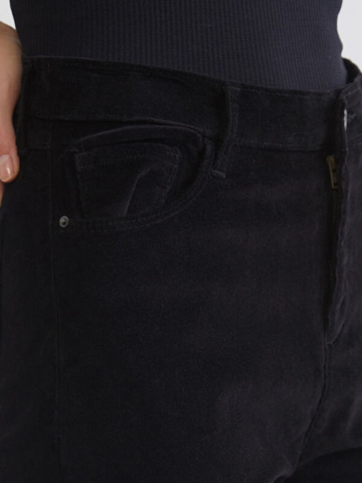 Dar Fit Kadife Kad?n Pantolon