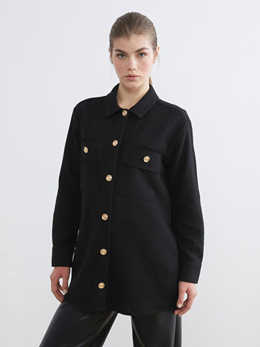 Dokulu Kad?n G?mlek Tunik