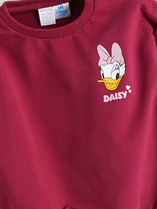 Bisiklet Yaka Daisy Duck Bask?l? K?z Bebek Tak?m