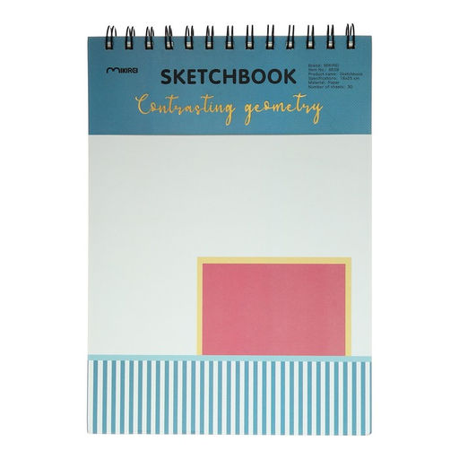 Скетчбук 30 листов, для пастели, жетская обложка, плотность 130 гр, Геометрия МИКС (18х25см) 96891 - Simaland фото 4