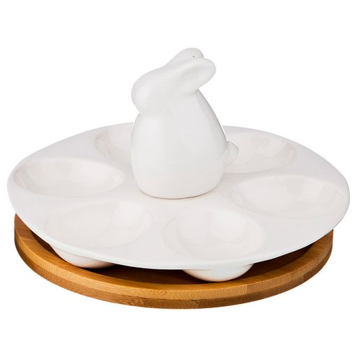 ТАРЕЛКА ДЛЯ ЯИЦ LEFARD NATIVE НА ПОДСТАВКЕ 16,5*10 СМ