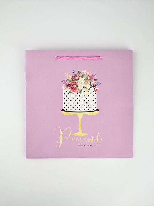 Квадратный пакет «Подарок для тебя», 30×30×30 см