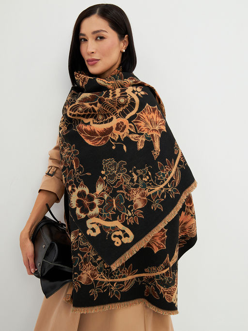 в составе ШЕРСТЬ и кашемир Большой, мягкий, теплый двусторонний палантин. - Tantino фото 18