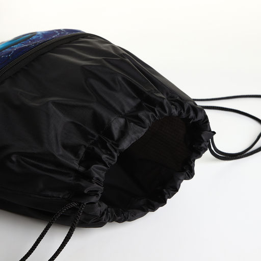 Мешок для обуви, 34*0,1*45, отд на молнии, отд на стяжке, черный - Simaland фото 3