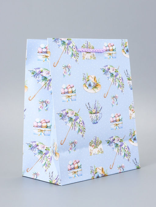 Цена за 2 шт. Пакет подарочный ламинированный Зонтик 18?22.3?10 см