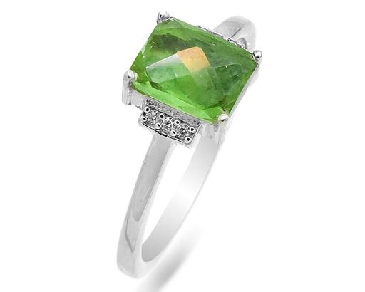 Кольцо из серебра султанит, Харден