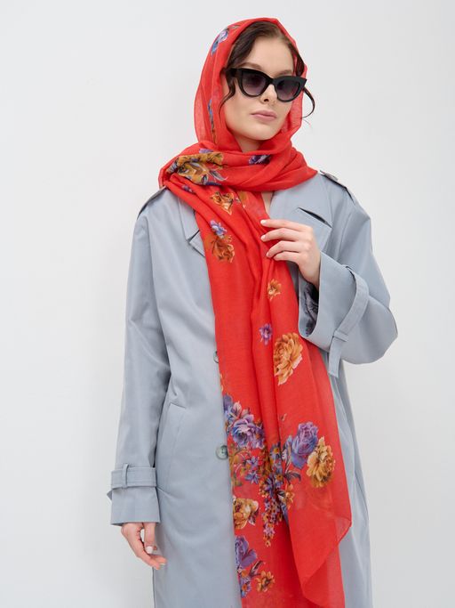 хлопок с вискозой Большой, красивый палантин - Tantino фото 5