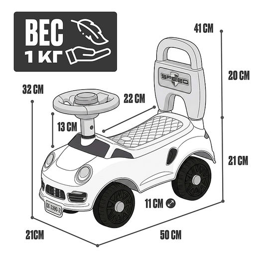 Каталка для детей Rocket R0277 (цвет красный)