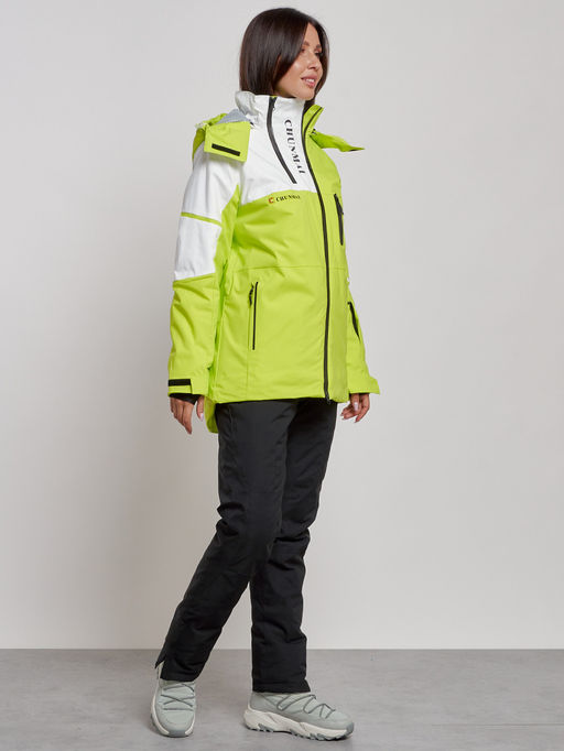 Горнолыжный костюм женский зимний салатового цвета 02321Sl - Chunmai фото 6