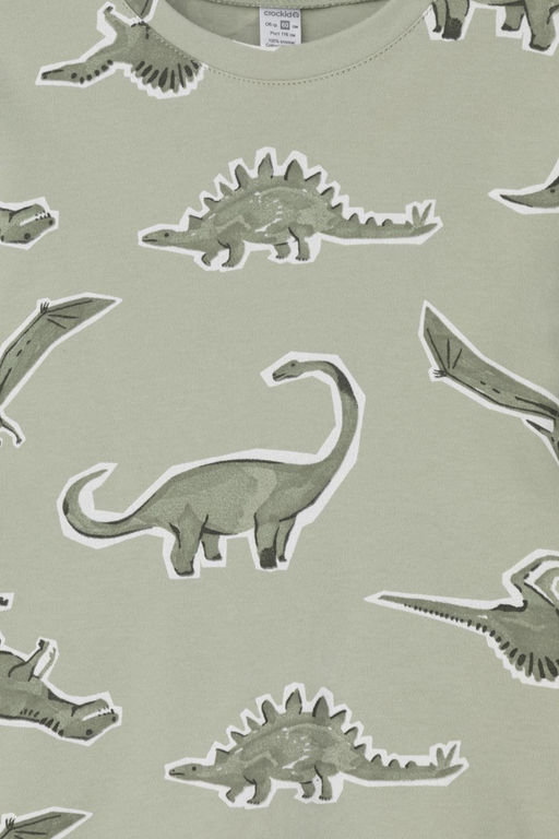 Crockid _ К 1552/шалфей,дино рисунки пижама дет  фото 2