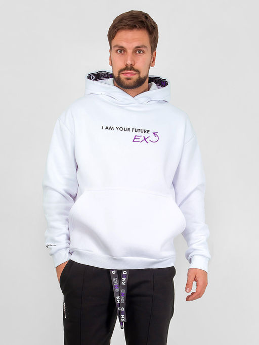 Толстовка длинный рукав unisex KNND KU-H-013(белый)-P - Greg фото 6