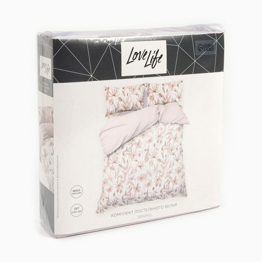 Постельное бельё LoveLife евро Spring 200х220см,225х240см,50х70см-2шт, жатка, 100% п/э, 100гр/м2  фото 5