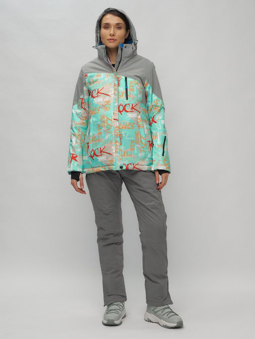 Горнолыжный костюм женский бирюзового цвета 02252Br - Chunmai фото 38