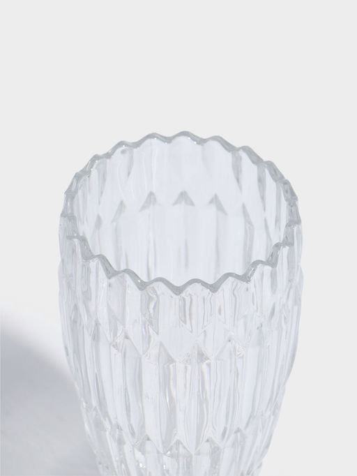 Ваза стекло настольная "Остин" геометрия, 22х11 см, прозрачный