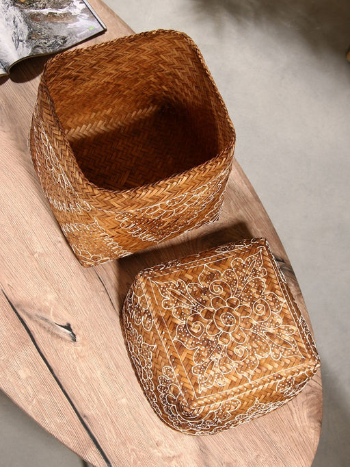 Корзинка плетёная «Марокко», 23×23×30 см